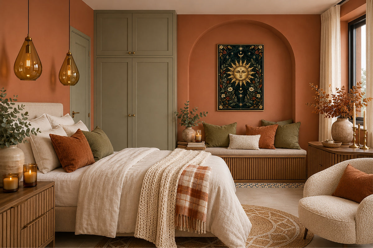 Autumn Sun styled wall art