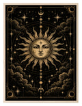 Black and Gold Sun wall art print
