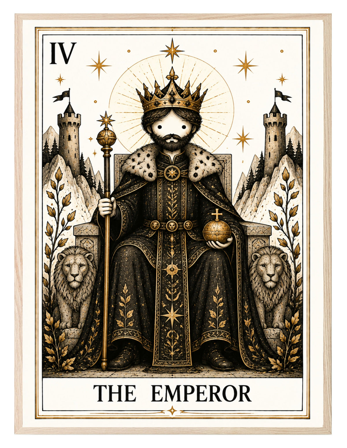 The Emperor Tarot wall art print