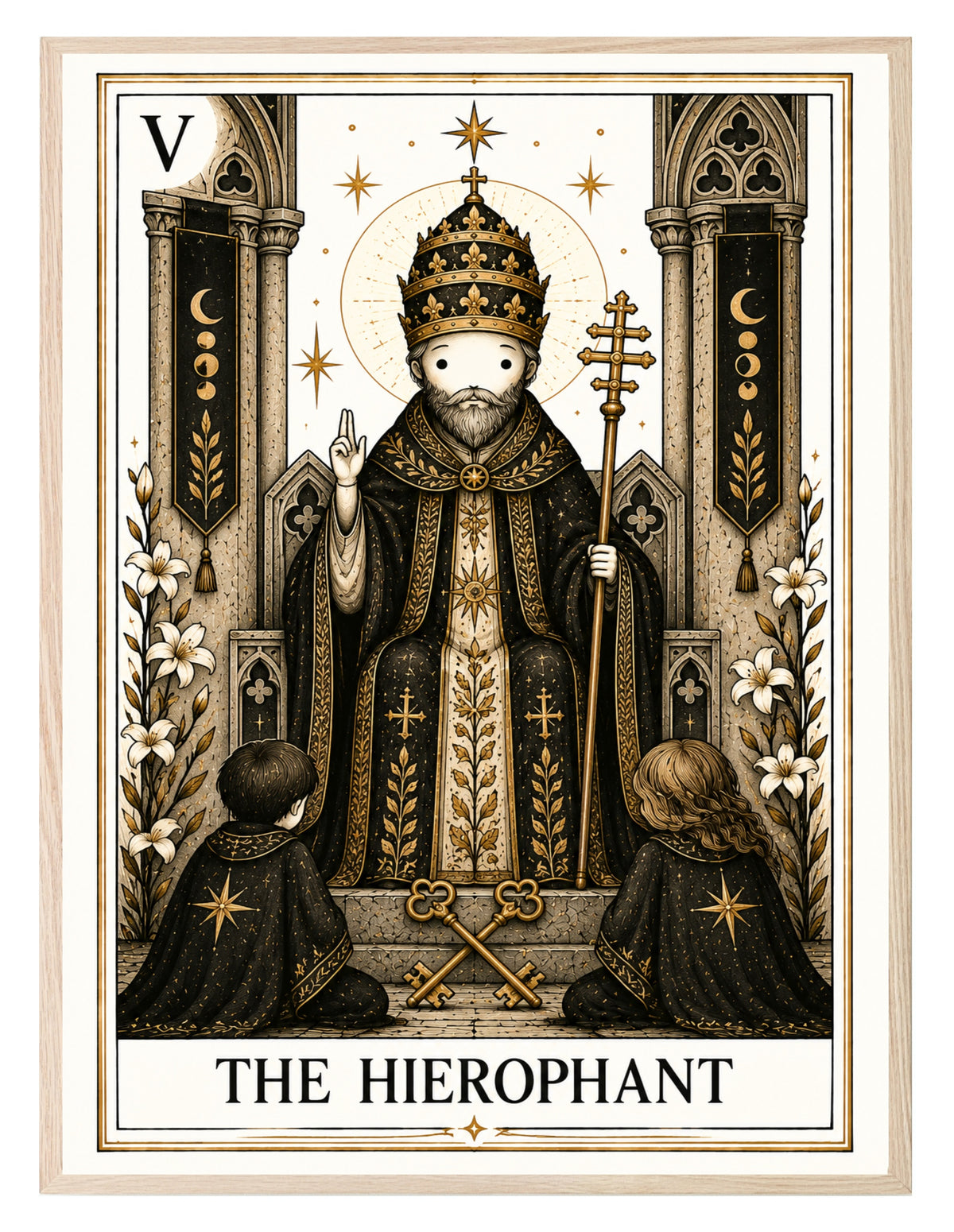 The Hierophant Tarot wall art print