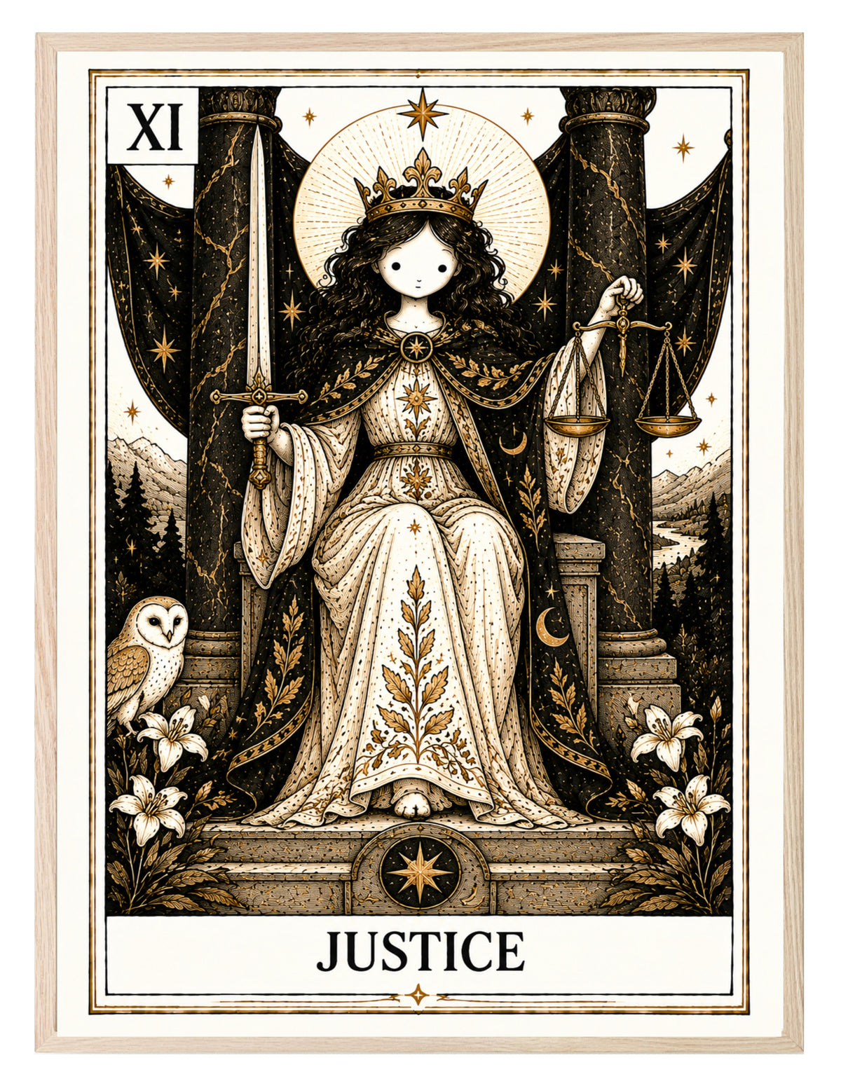 Justice Tarot wall art print