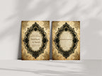 Gothic Engagement Welcome Party Sign | Black Lace Oval Frame