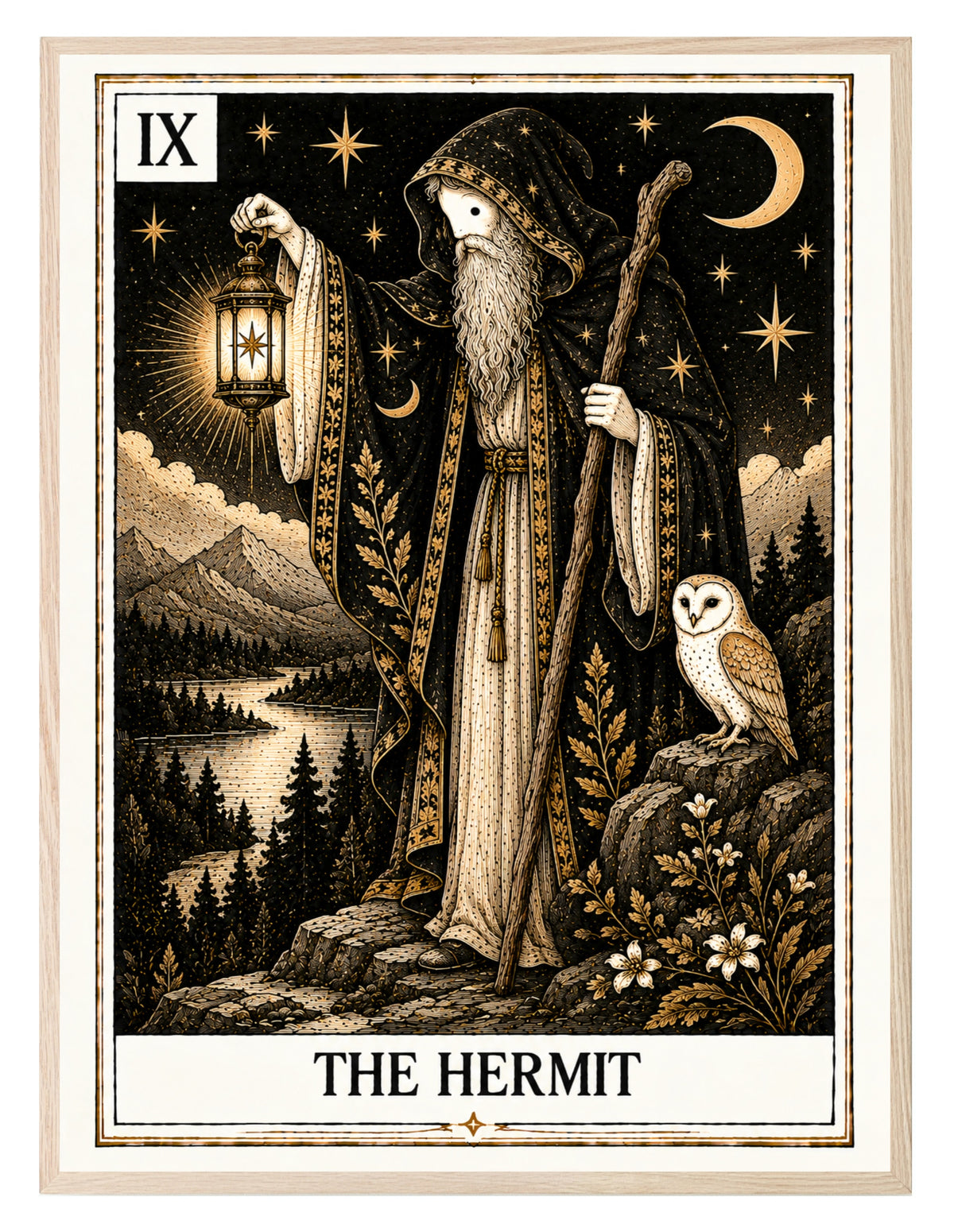 The Hermit Tarot wall art print