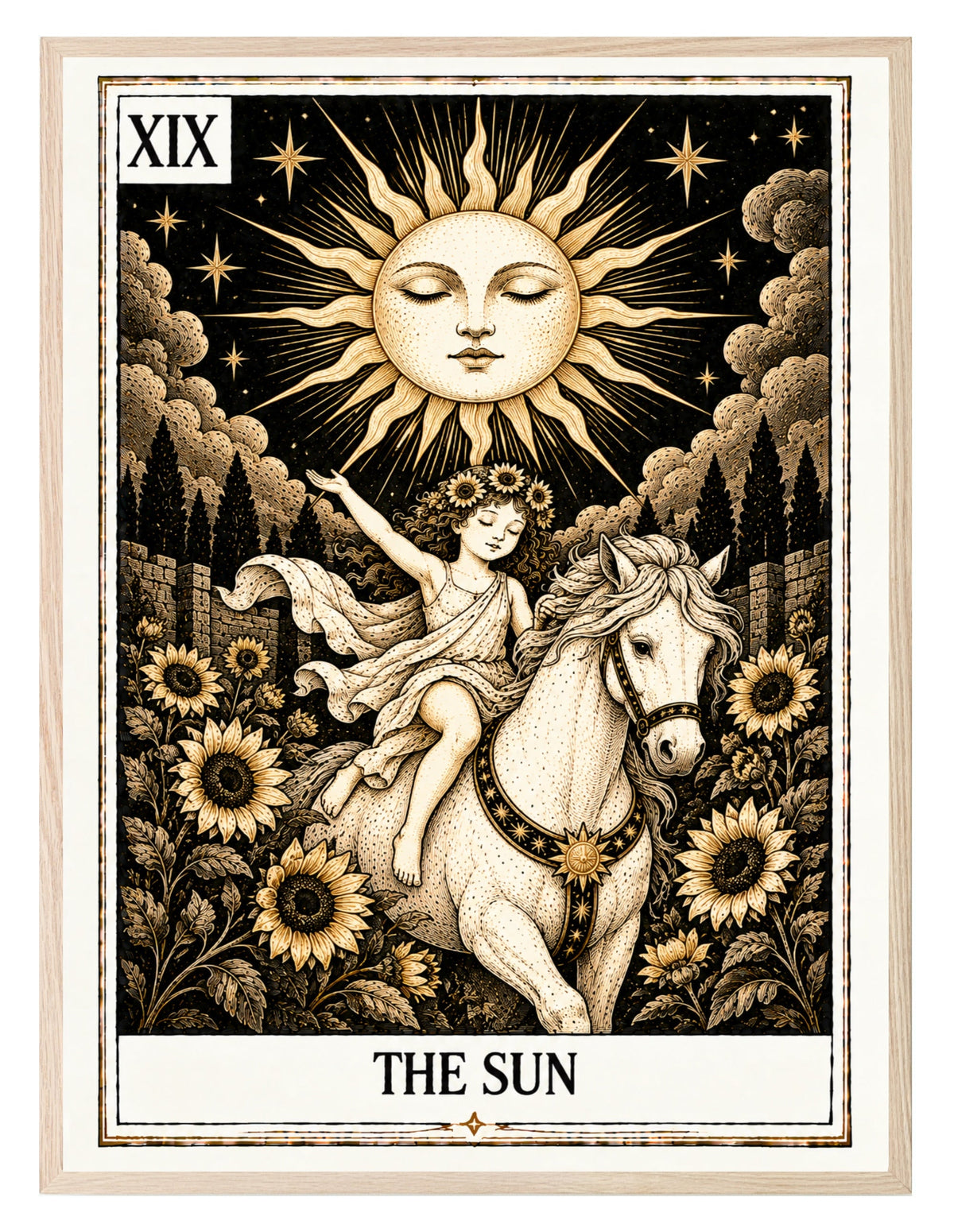The Sun Tarot wall art print