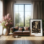 The Tower Tarot print in a styled interior