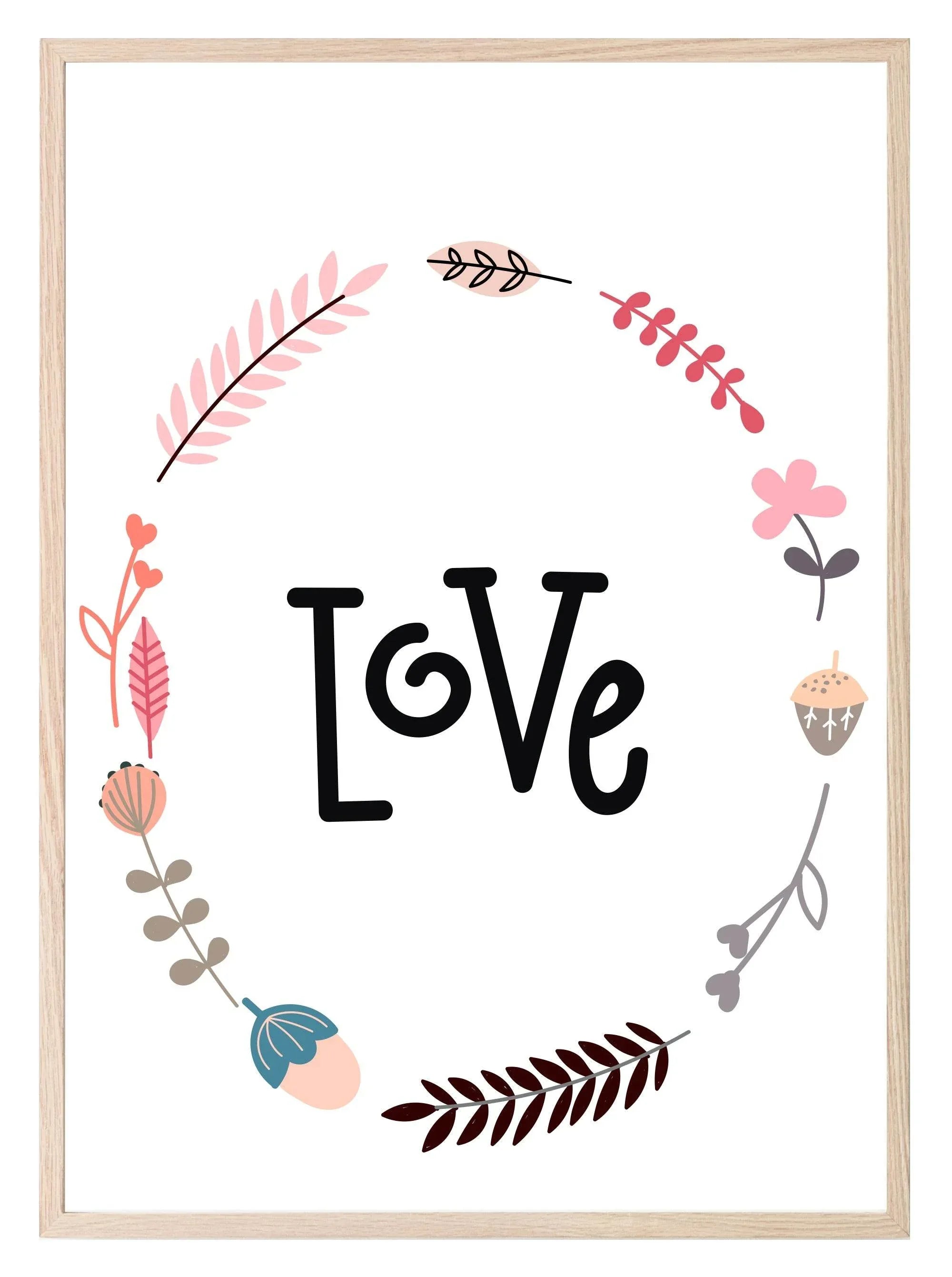 Love Print | Scandinavian Inspired Kids Wall Art - Larosier Prints