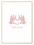 Skeleton Hands ’Tis The Season Christmas Print tis