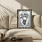 Black & White Stripe Till Death Do Us Party Christmas Print stripeLife