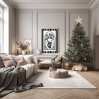Black & White Stripe Till Death Do Us Party Christmas Print stripeLife2