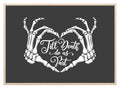 Till Death Do Us Part skeleton hands dark romantic landscape wall art print