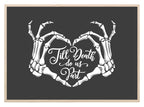 Till Death Do Us Part skeleton hands dark romantic landscape wall art print