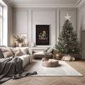 On the Naughty List and Loving It gothic Christmas wall art