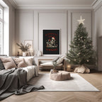 On the Naughty List and Loving It gothic Christmas wall art