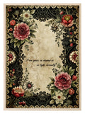 Gothic Floral I am yours dark romantic wall art print