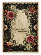 Gothic Floral I am yours dark romantic wall art print