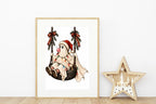 Christmas ghost on a swing wall art with festive decor