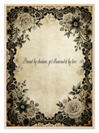 Black Rose Bound by shadows yet illuminated by love dark romantic wall art print
