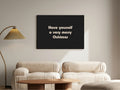Have Yourself a Very Merry Christmas minimalist wall art in a living room