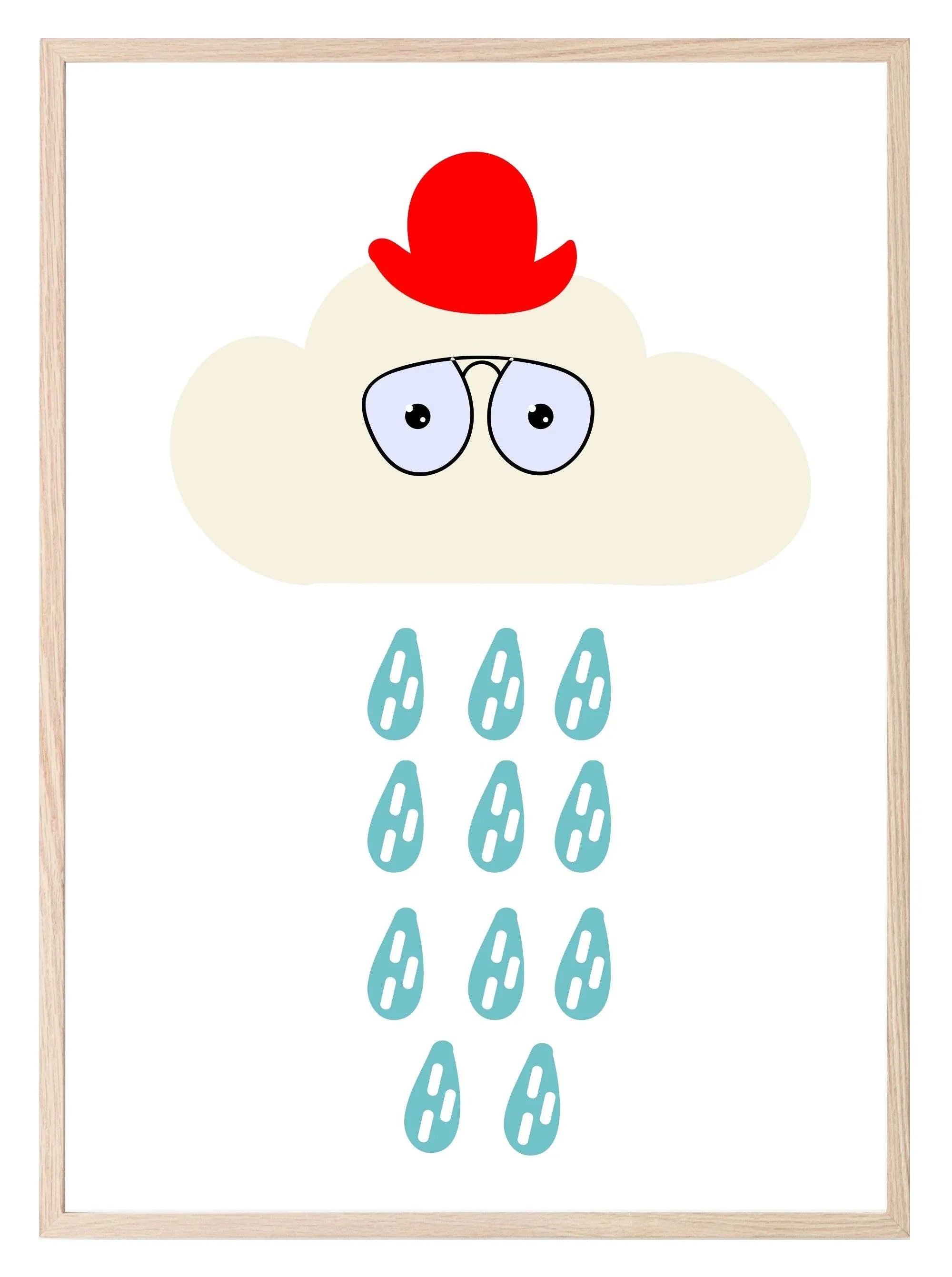 Character Clouds Print | Collection of Kids Wall Art - Larosier Prints