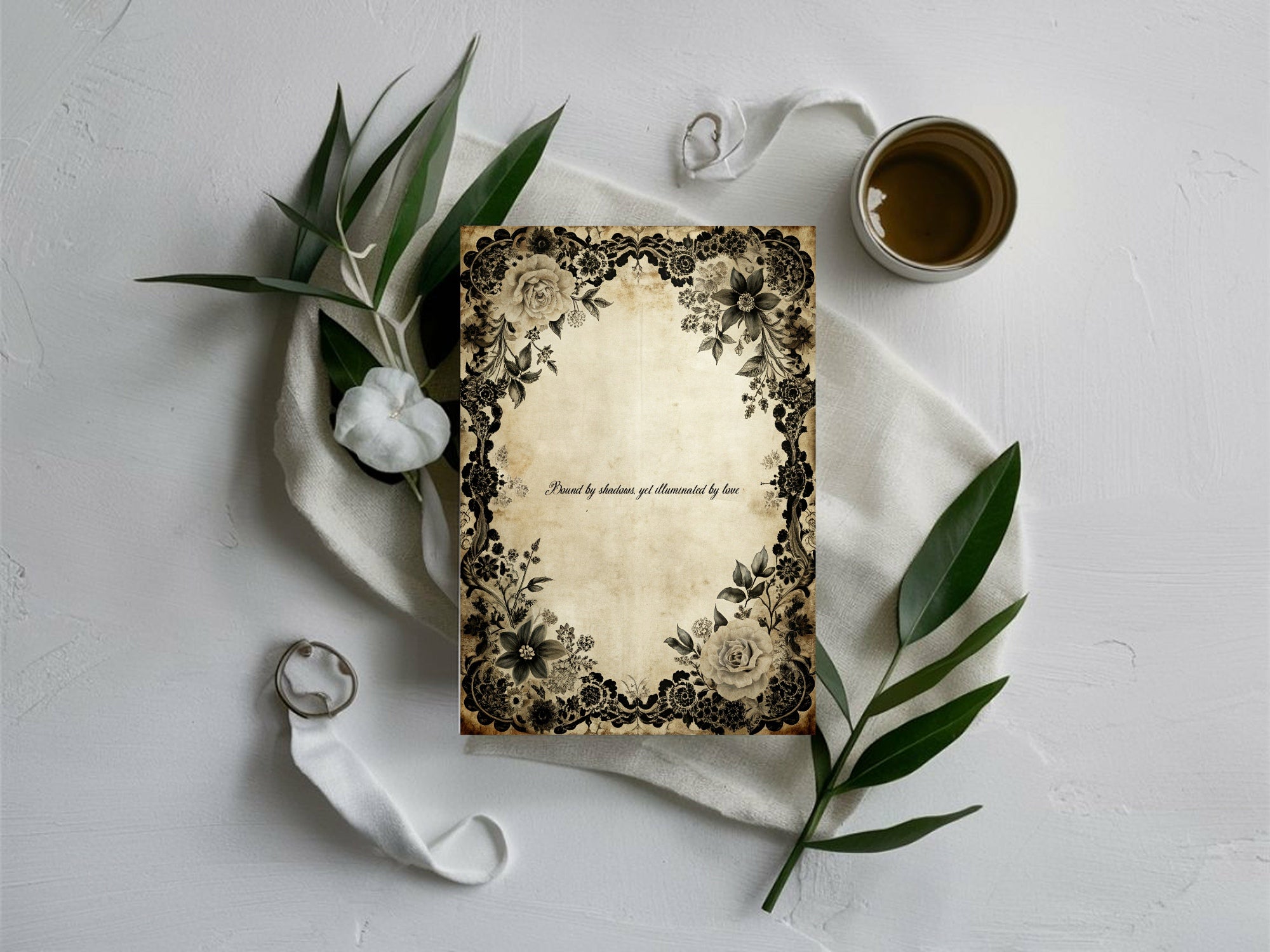 Gothic Engagement Welcome Party Sign | Black Rose