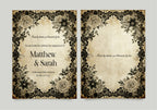 Gothic Engagement Party Invitations | Black Rose