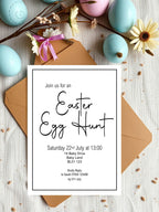 Minimalist Easter Egg Hunt Invitations & Envelopes - printed invitation design example, image 4