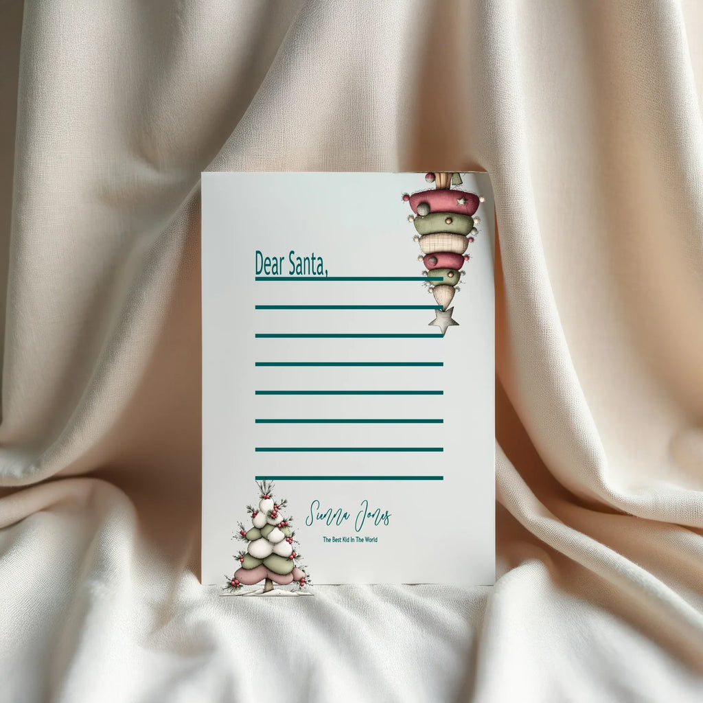 Christmas Tree Letter to Santa Kit inc Personalised Forever Print - Larosier Prints