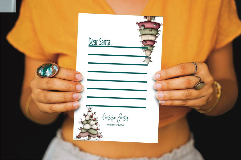 Christmas Tree Letter to Santa Kit inc Personalised Forever Print - Larosier Prints
