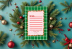 Christmas Green Check Letter to Santa Kit inc Personalised Forever Print - Larosier Prints