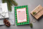 Christmas Green Check Letter to Santa Kit inc Personalised Forever Print - Larosier Prints