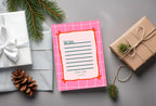 Christmas Pink Check Letter to Santa Kit inc Personalised Forever Print - Larosier Prints