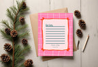 Christmas Pink Check Letter to Santa Kit inc Personalised Forever Print - Larosier Prints