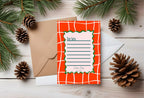 Christmas Red Check Letter to Santa Kit inc Personalised Forever Print - Larosier Prints