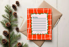 Christmas Red Check Letter to Santa Kit inc Personalised Forever Print - Larosier Prints