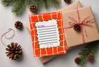 Christmas Red Check Letter to Santa Kit inc Personalised Forever Print - Larosier Prints