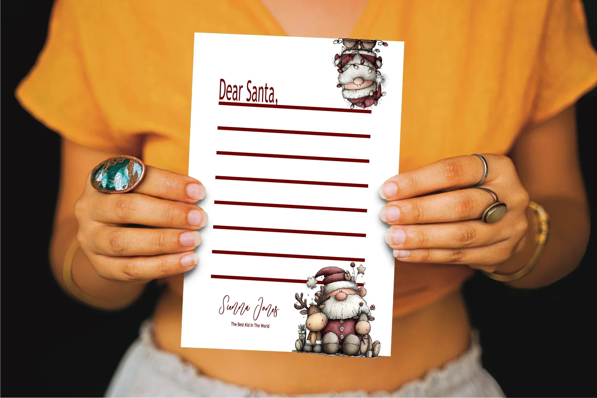 Christmas Santa Letter to Santa Kit inc Personalised Forever Print - Larosier Prints