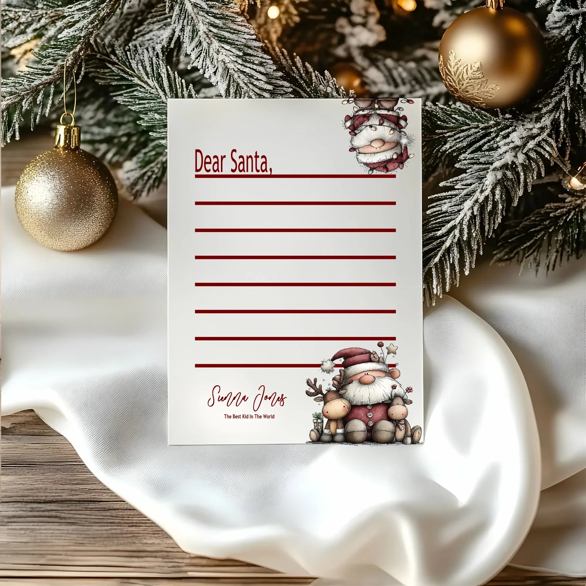 Christmas Santa Letter to Santa Kit inc Personalised Forever Print - Larosier Prints