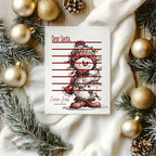 Christmas Snowman Letter to Santa Kit inc Personalised Forever Print - Larosier Prints
