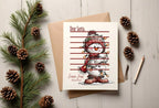 Christmas Snowman Letter to Santa Kit inc Personalised Forever Print - Larosier Prints