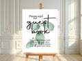 Eucalyptus Guest Book Baby Shower Party Sign - Larosier Prints