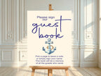 Nautical Guest Book Baby Shower Party Sign - Larosier Prints
