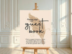 Vintage Baby custom baby shower party sign example: Vintage Guest Book Baby Shower Party Sign