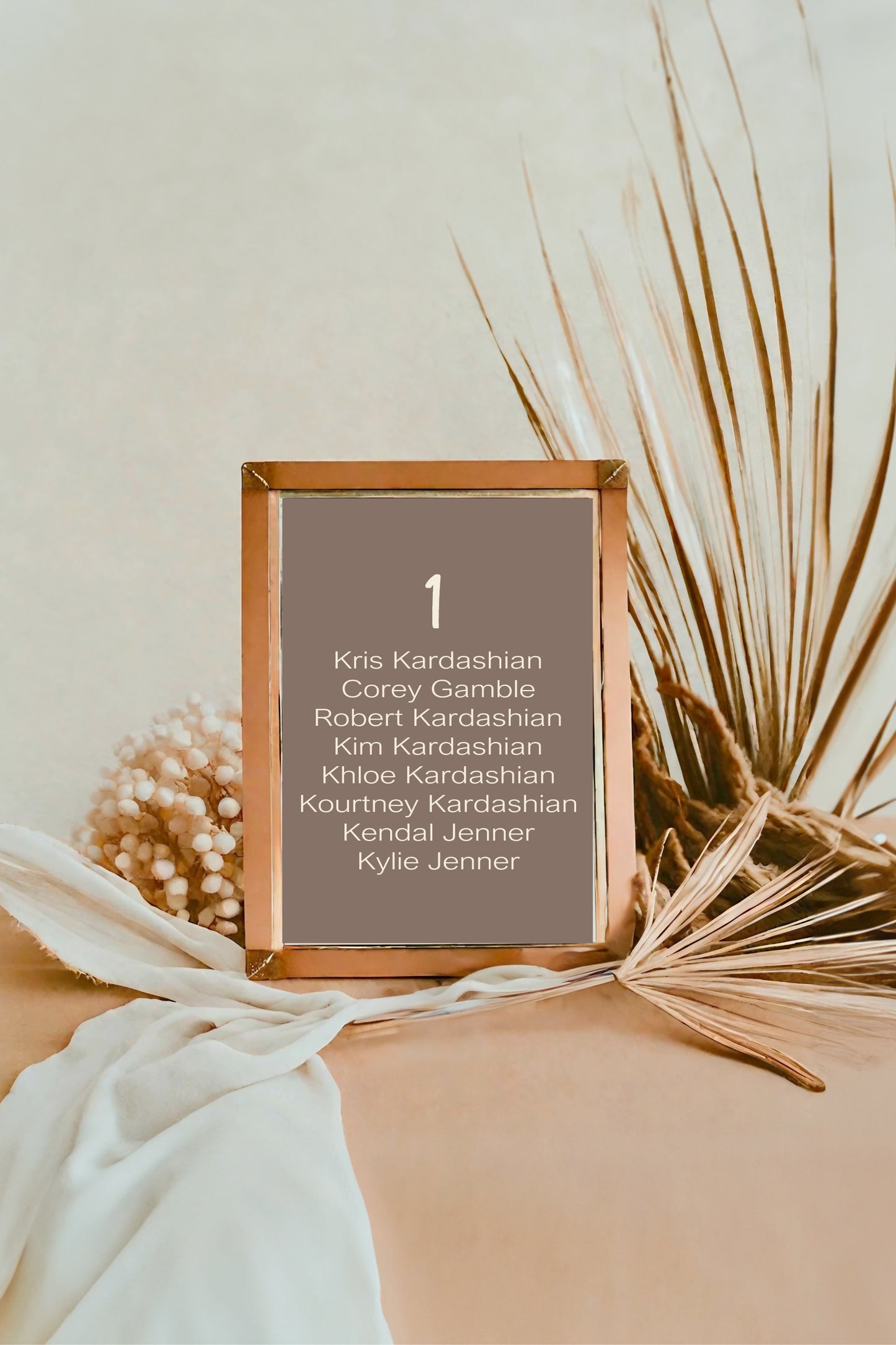 Earth Individual Table Plan Party Sign