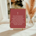 Rosewood Individual Table Plan Party Sign - Larosier Prints
