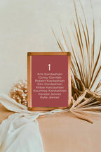 Rosewood Individual Table Plan Party Sign - Larosier Prints