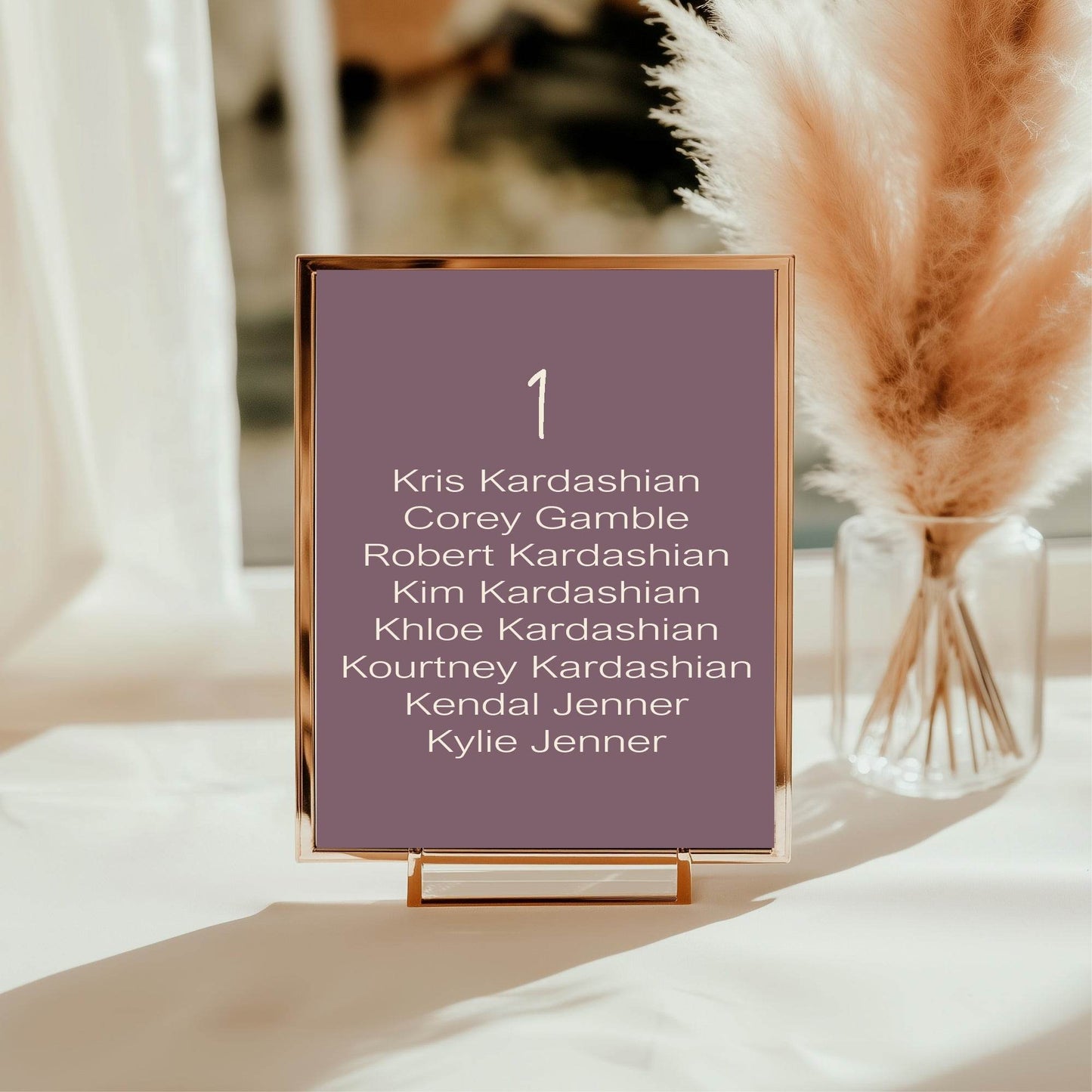 Heather Individual Table Plan Party Sign