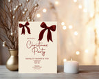 Red Velvet Bow Custom Party Sign - Larosier Prints