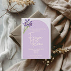 Lavender Christening | Baptism Party Invitations & Envelopes | Pack of 10 - Larosier Prints
