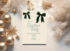 Green Velvet Bow Custom Party Sign - Larosier Prints