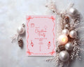 Pink & Red Christmas Party Invitations & Envelopes | Pack of 10 - Larosier Prints